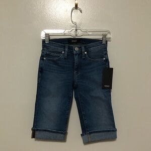 Hudson Amelia Cuffed Knee Length Shorts Denim Future Stretch New 23